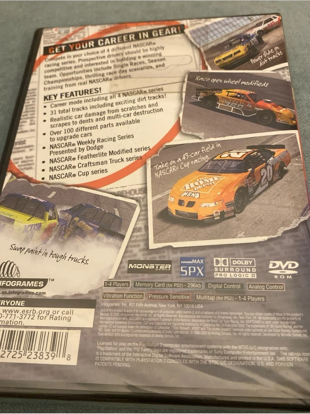 NASCAR Dirt to Daytona PS2 NWT Factory Sealed SilverStrip SLUS20441